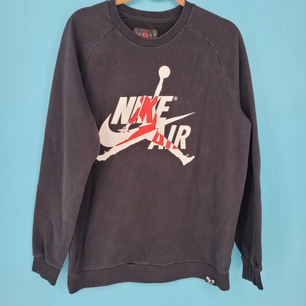 Jordan Jumpman Nike Air Sweatshirt Mens Large Black Pullover Fleece BV6006-010